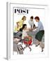 "Engagement Ring" Saturday Evening Post Cover, February 22, 1958-Kurt Ard-Framed Giclee Print