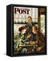 "Engagement Ring," Saturday Evening Post Cover, May 7, 1949-Constantin Alajalov-Framed Stretched Canvas