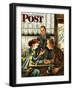 "Engagement Ring," Saturday Evening Post Cover, May 7, 1949-Constantin Alajalov-Framed Giclee Print
