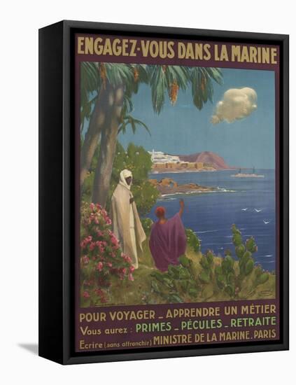 "Engagez vous dans la marine"-null-Framed Stretched Canvas