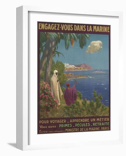 "Engagez vous dans la marine"-null-Framed Giclee Print