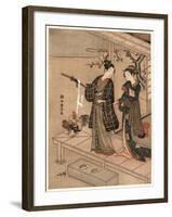 Engawa No Wakai Danjo-Suzuki Harunobu-Framed Giclee Print