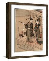 Engawa No Wakai Danjo-Suzuki Harunobu-Framed Giclee Print