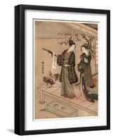 Engawa No Wakai Danjo-Suzuki Harunobu-Framed Giclee Print