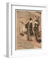 Engawa No Wakai Danjo-Suzuki Harunobu-Framed Giclee Print