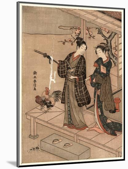 Engawa No Wakai Danjo-Suzuki Harunobu-Mounted Giclee Print