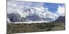 Engilchek Glacier and Khan Tengri Mountain, Central Tian Shan Mountain range, Border of Kyrgyzstan -G&M Therin-Weise-Mounted Photographic Print