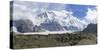 Engilchek Glacier and Khan Tengri Mountain, Central Tian Shan Mountain range, Border of Kyrgyzstan -G&M Therin-Weise-Stretched Canvas