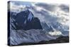 Engilchek Glacier and Khan Tengri Mountain, Central Tian Shan Mountain range, Border of Kyrgyzstan-G&M Therin-Weise-Stretched Canvas