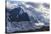 Engilchek Glacier and Khan Tengri Mountain, Central Tian Shan Mountain range, Border of Kyrgyzstan-G&M Therin-Weise-Stretched Canvas