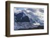Engilchek Glacier and Khan Tengri Mountain, Central Tian Shan Mountain range, Border of Kyrgyzstan-G&M Therin-Weise-Framed Photographic Print