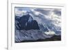 Engilchek Glacier and Khan Tengri Mountain, Central Tian Shan Mountain range, Border of Kyrgyzstan-G&M Therin-Weise-Framed Photographic Print