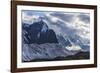 Engilchek Glacier and Khan Tengri Mountain, Central Tian Shan Mountain range, Border of Kyrgyzstan-G&M Therin-Weise-Framed Photographic Print