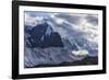 Engilchek Glacier and Khan Tengri Mountain, Central Tian Shan Mountain range, Border of Kyrgyzstan-G&M Therin-Weise-Framed Photographic Print