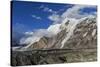 Engilchek Glacier and Khan Tengri Mountain, Central Tian Shan Mountain range, Border of Kyrgyzstan -G&M Therin-Weise-Stretched Canvas