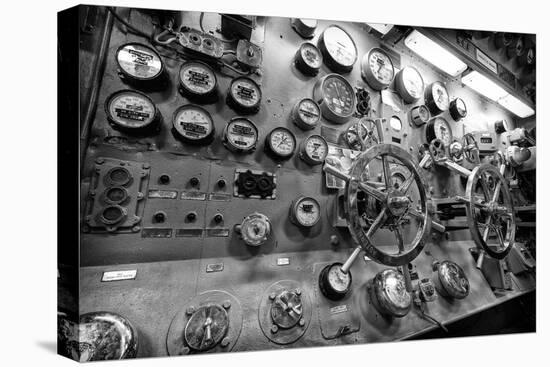 Engine Controls Aboard the Uss Midway in San Diego, Ca-Andrew Shoemaker-Stretched Canvas