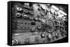 Engine Controls Aboard the Uss Midway in San Diego, Ca-Andrew Shoemaker-Framed Stretched Canvas