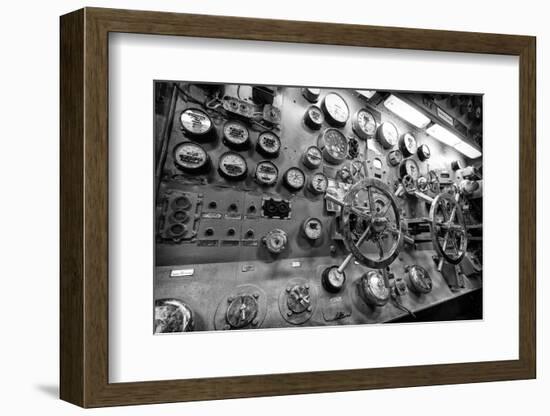 Engine Controls Aboard the Uss Midway in San Diego, Ca-Andrew Shoemaker-Framed Photographic Print