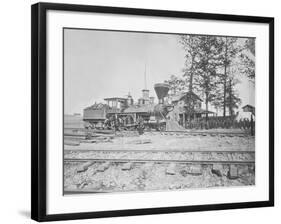 Engine No. 156 and Company of Infantry During the American Civil War-Stocktrek Images-Framed Photographic Print