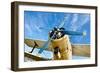 Engine of an Old Airplane from Low Angle-Gudella-Framed Photographic Print