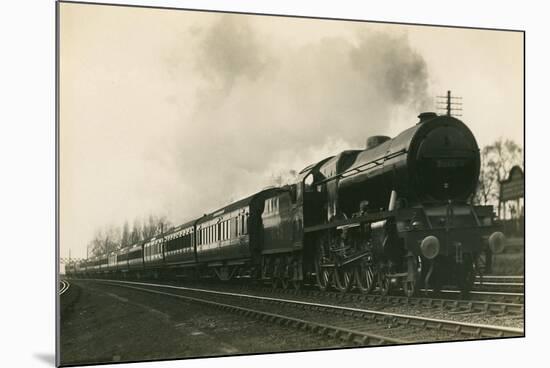 Engine Pulling Train-null-Mounted Premium Giclee Print