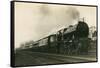 Engine Pulling Train-null-Framed Stretched Canvas