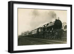 Engine Pulling Train-null-Framed Art Print