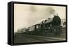 Engine Pulling Train-null-Framed Stretched Canvas