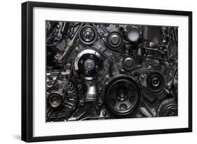 Engine Timing Belt & Camshaft-null-Framed Art Print