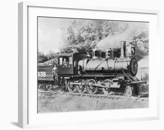 Engineer Casey Jones on Engine No. 638-J.E. France-Framed Photographic Print