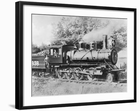 Engineer Casey Jones on Engine No. 638-J.E. France-Framed Photographic Print