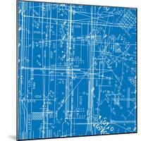 Engineering Blueprint-volmiller-Mounted Art Print