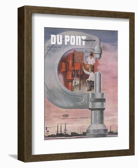 Engineering Research, Front Cover of the 'Dupont Magazine', August-September 1953-null-Framed Giclee Print