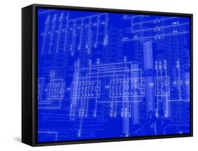 Engineering Scheme of Connection of Automation Equipmen-Engineeer-Framed Stretched Canvas