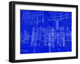 Engineering Scheme of Connection of Automation Equipmen-Engineeer-Framed Art Print