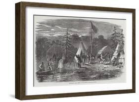 Engineers' Camp Scene on the Banks of the St Maurice-null-Framed Giclee Print