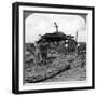 Engineers Clearing a Destroyed Tank from a Road, World War I, 1917-1918-null-Framed Photographic Print