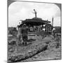 Engineers Clearing a Destroyed Tank from a Road, World War I, 1917-1918-null-Mounted Photographic Print