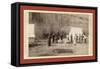 Engineers Corps Camp and Visitors-John C. H. Grabill-Framed Stretched Canvas