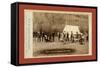 Engineers Corps Camp and Visitors-John C. H. Grabill-Framed Stretched Canvas