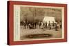 Engineers Corps Camp and Visitors-John C. H. Grabill-Stretched Canvas