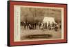 Engineers Corps Camp and Visitors-John C. H. Grabill-Framed Stretched Canvas