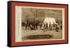 Engineers Corps Camp and Visitors-John C. H. Grabill-Framed Stretched Canvas
