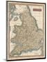 England and Wales Hand Coloured Engraving-null-Mounted Photographic Print