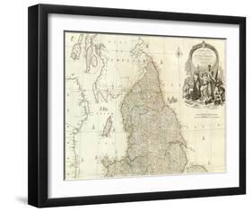 England and Wales (Northern section), c.1790-John Rocque-Framed Art Print