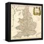 England and Wales-Robert Morden-Framed Stretched Canvas