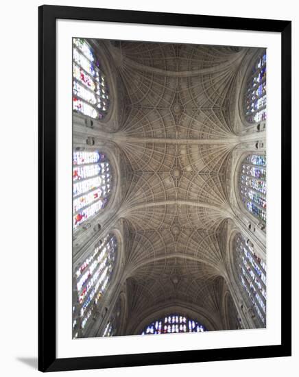 England, Cambridgeshire, Cambridge, King's College Chapel, Ceiling-Steve Vidler-Framed Photographic Print