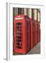 England, Cambridgeshire, Cambridge, Traditional Red Telephone Boxes-Steve Vidler-Framed Photographic Print