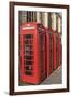 England, Cambridgeshire, Cambridge, Traditional Red Telephone Boxes-Steve Vidler-Framed Photographic Print