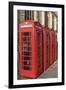 England, Cambridgeshire, Cambridge, Traditional Red Telephone Boxes-Steve Vidler-Framed Photographic Print